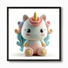 Unicorn Teddy Bear Art Print