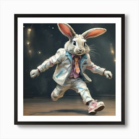 Rabbit In A Suit 3 Art Print