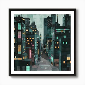 Futuristic City 48 Art Print