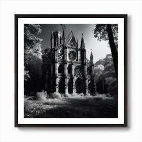 Gothic Church In The Woods 1 Art Print