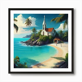 Church On The Beach 12 Art Print