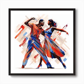 Latin Dancers Art Print