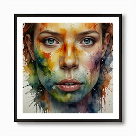 Watercolor Of A Woman 18 Art Print