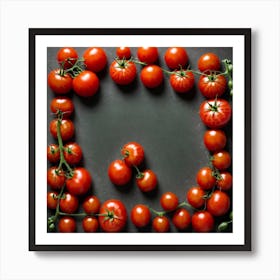 Tomatoes In The Shape Of A Square Art Print