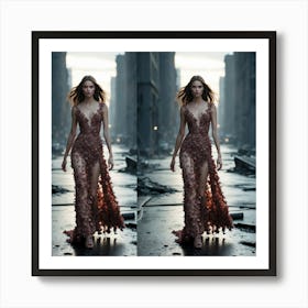 Woman In A Dress Art Print