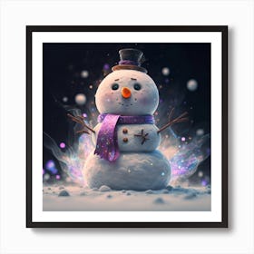 Snowman 1 Art Print