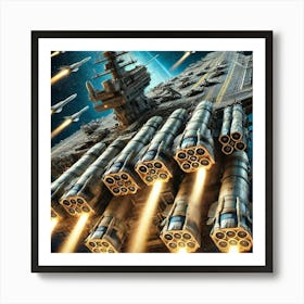 Sky Breaker Missile Launchers Converted Art Print