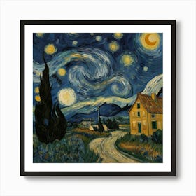 Default The Starry Night By Vincent Van Gogh Is A Captivating 3 Art Print
