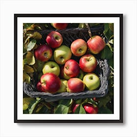 Basket Of Apples 1 Art Print