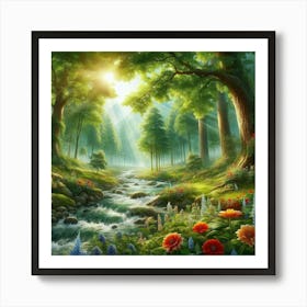 Forest Stream 3 Art Print