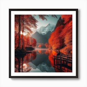 Autumn In The Mountains Art Print