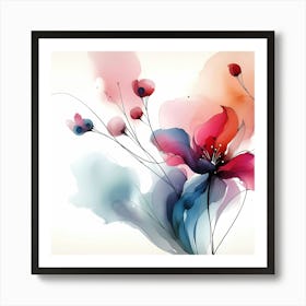 Abstract Flower Painting 8 Art Print