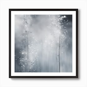 Abstract Minimalist Painting That Represents Duality, Mix Between Watercolor And Oil Paint, In Shade (44) Art Print