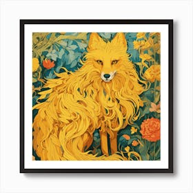 Fox In The Garden Art Print