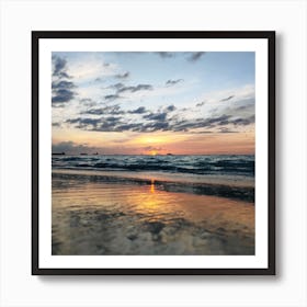 Sunset On The Beach In Antigua 1 Art Print
