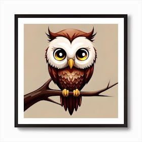 Lone owl Art Print