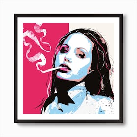 Angelina Jolie Pop Art Square Art Print