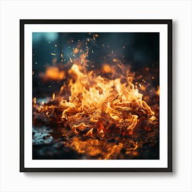 Fire Stock Photos And Royalty-Free Images Art Print