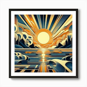 Sunset In The Sky Art Print