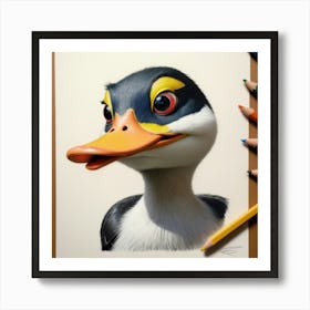 Duck Drawing 1 Art Print