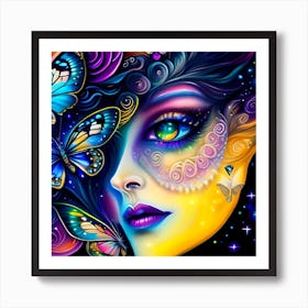 Butterfly Face 1 Art Print