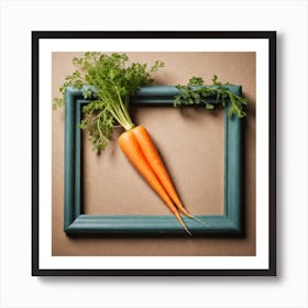 Carrots In A Frame 34 Art Print