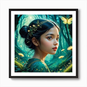 Fairytale Girl Art Print