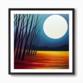 Looming Moon Art Print