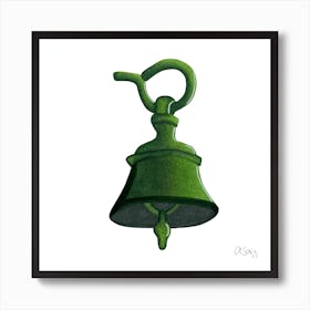 Green Bell Art Print