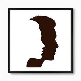 Silhouette Of A Man And Woman Poster