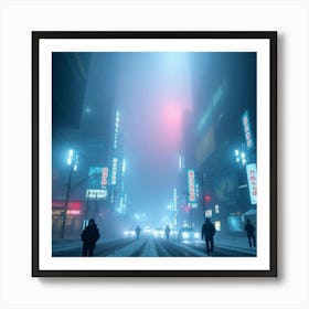 Cityscape At Night Poster