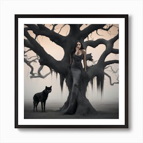 Witch And The Wolf Art Print