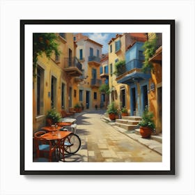 Street in Greece Art Print