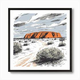 Uluru 5 Art Print