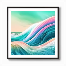 Abstract Ocean Wave Painting Art Print