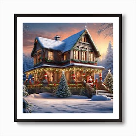 Christmas House 167 Art Print