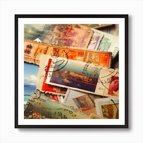 Postage Stamps 18 Art Print