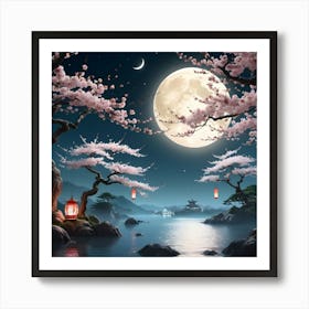 Asian Cherry Blossoms Art Print