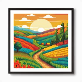 Pixel Art Art Print