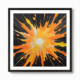 Orange Burst Art Print