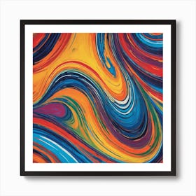 Whirly Abstract Painting Art Print