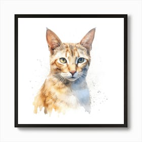 Mekong Bobtail Cat Portrait 1 Art Print