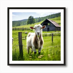 Goat In A Field 3 Art Print