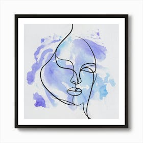 Watercolor Portrait Of A Woman 1 Art Print