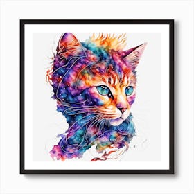 Galaxy Cat Art Print