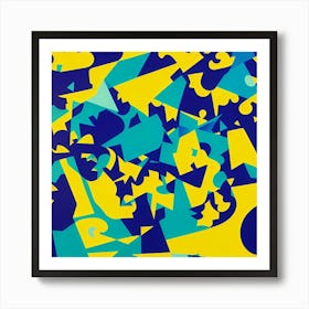 'Blue And Yellow' Art Print