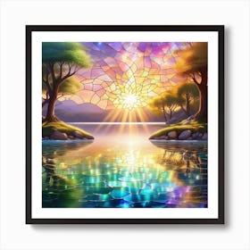 Stained Glass Painting 1 Art Print