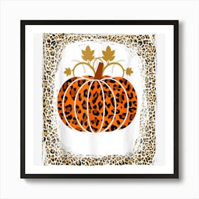 Animal Leopard Print Pumpkin Halloween Fall Autumn Gift 2t Art Print