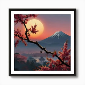 Sunset In Japan 1 Art Print