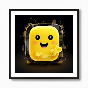 Yellow Smiley Face 1 Art Print